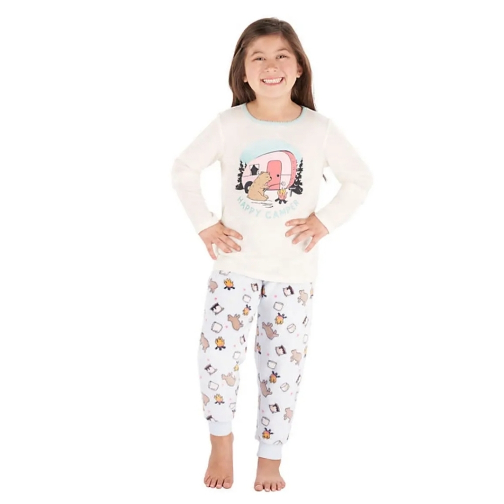 Girl's 2 pcs Fleece Pajamas Set